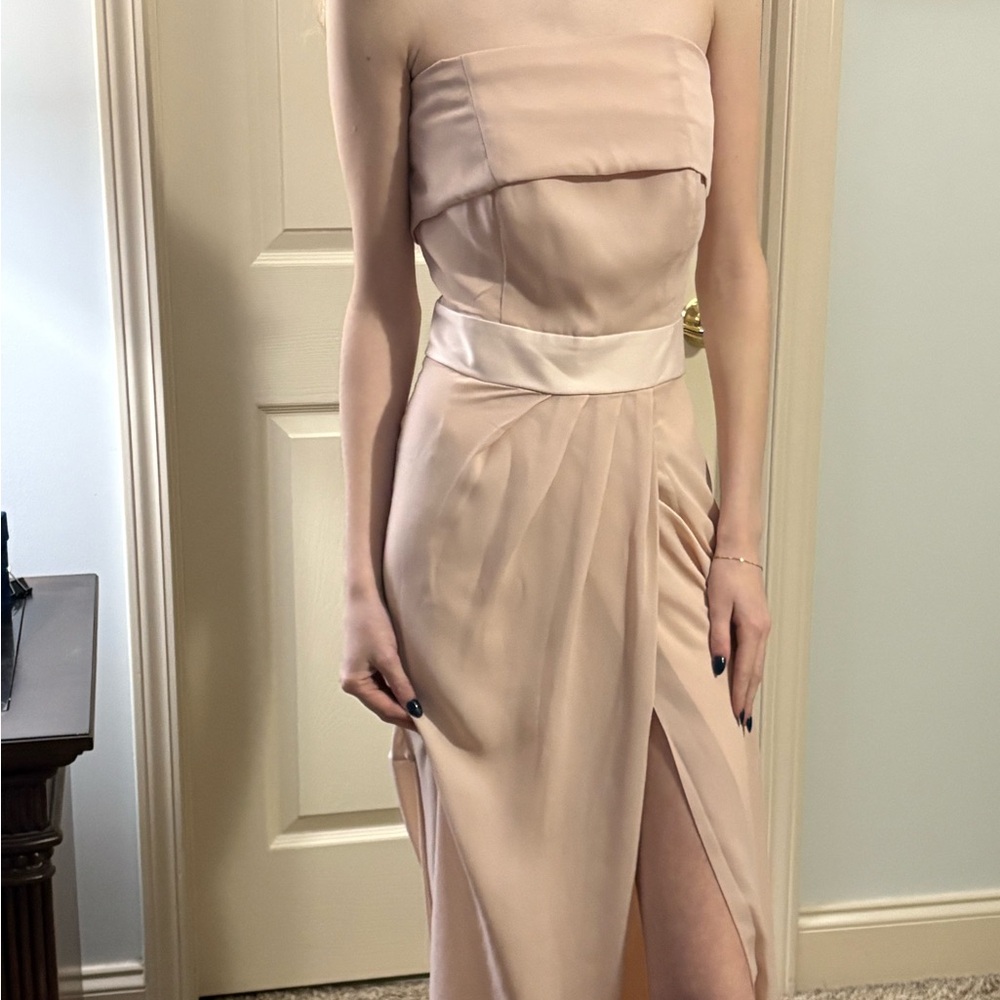ASOS Strapless Blush Pink Gown